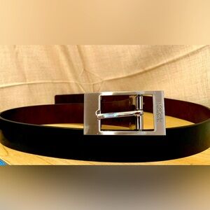 Men's Black & Brown Reversible Leather Belt